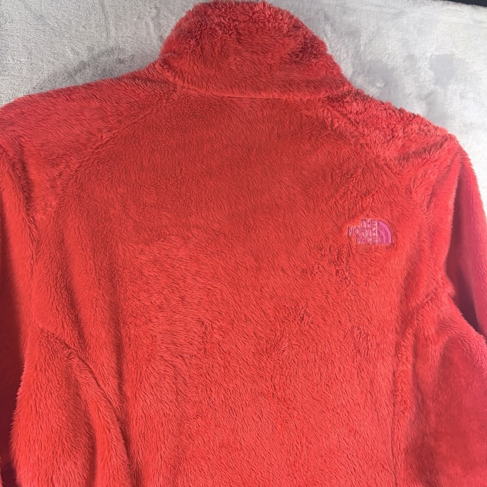 North Face Osito Full Zip Fleece Jacket Womens Small Coral Orange Red Warm‎ - Picture 9 of 10